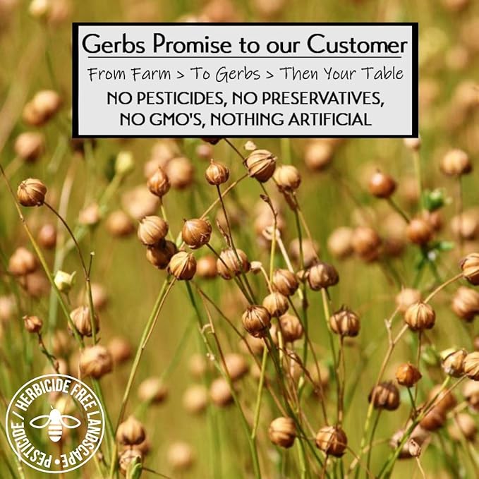 Ground Raw Flax Seed Meal by Gerbs - 4 LBS - Top 11 Food Allergen Free & Non GMO - Vegan & Kosher – Premium Full Oil Content Flax Protein Powder
