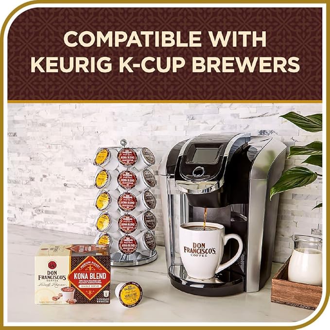 Don Francisco's Breakfast Blend Dark Roast Coffee Pods - 12 Count - Recyclable Single-Serve Coffee Pods, Compatible with your K- Cup Keurig Coffee Maker (Pack of 2)