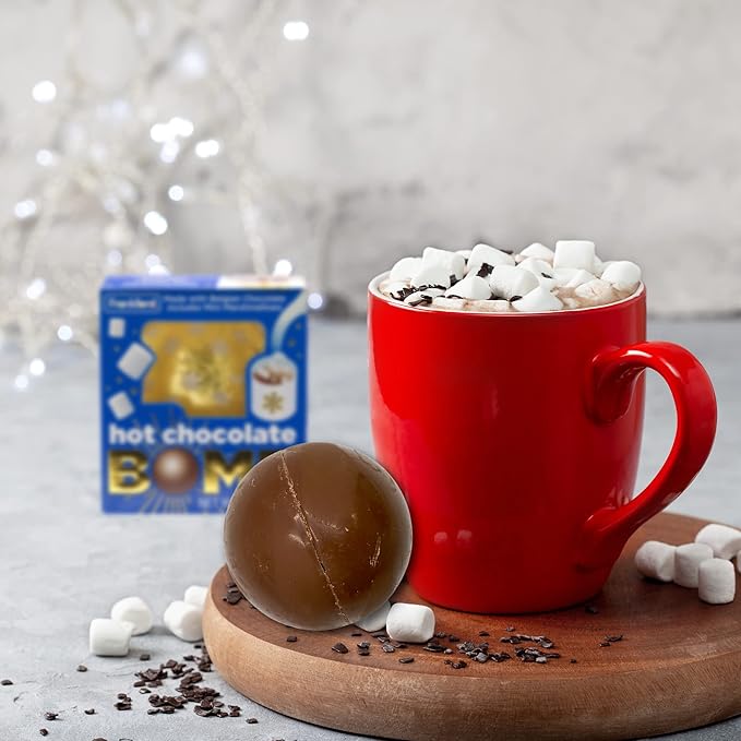 Sweetzo - Hot Chocolate Melting Balls with Mini Marshmallows, Individually Wrapped Cocoa Melts, Dessert Drink, Pack of 3, 1.6 Ounces Each