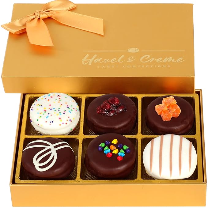Cookie Gift Basket - Dark Chocolate Gourmet Cookies Gift - Vegan Food Kosher Present For Men & Women