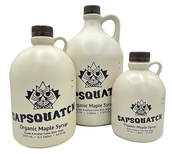 Sapsquatch Organic Maple Syrup - Gallon - Grade-A Amber Rich