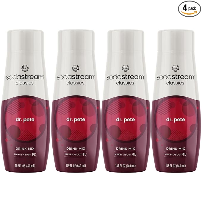 SodaStream Sparkling Drink, Dr Pete, 14.8 Fl Oz (Pack of 4)