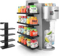 Flavor Pods Holder Compatible With Ninja Thirsti,Side-Mounted 4-tier Flavor Storage Holder Holds 20 Flavore Water Drops,Wooden Organizer for Ninja Thirsti WC1001/WC2002 Soda Maker Drink System