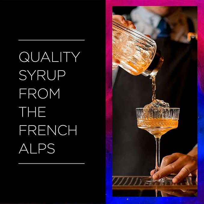 1883 Rose Syrup for Drinks, Made in France, 1 Liter Glass Bottle