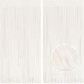BRAVESHINE Tinsel Photo Backdrop Curtains - 2 Pack 3.2x8.2ft White Foil Fringe Streamer Curtain for Halloween/Boo Day/Valentine’s/Birthday/Christmas/Engagement/Bridal Shower Party Supplies Decorations