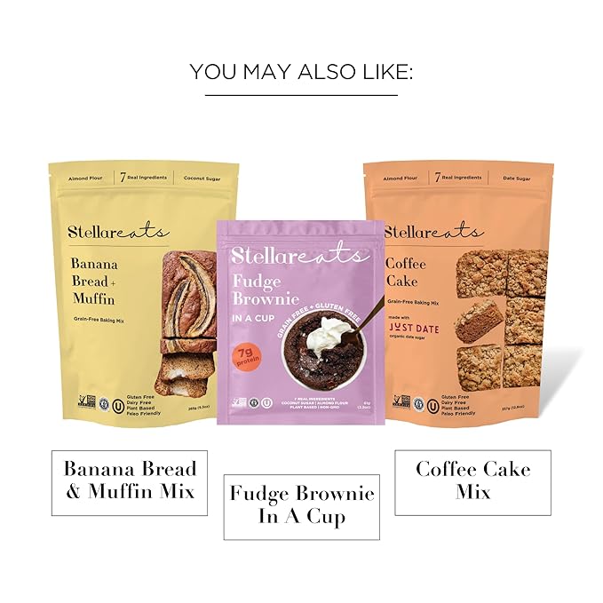 Stellar Eats Grain-Free Chocolate Chip Cookie Mix | Almond Flour-Based | Gluten-Free, Dairy-Free, Paleo-Friendly | Soft, Chewy & Fudgy | Sweetened with Unrefined Coconut Sugar | Makes 14–16 Cookies