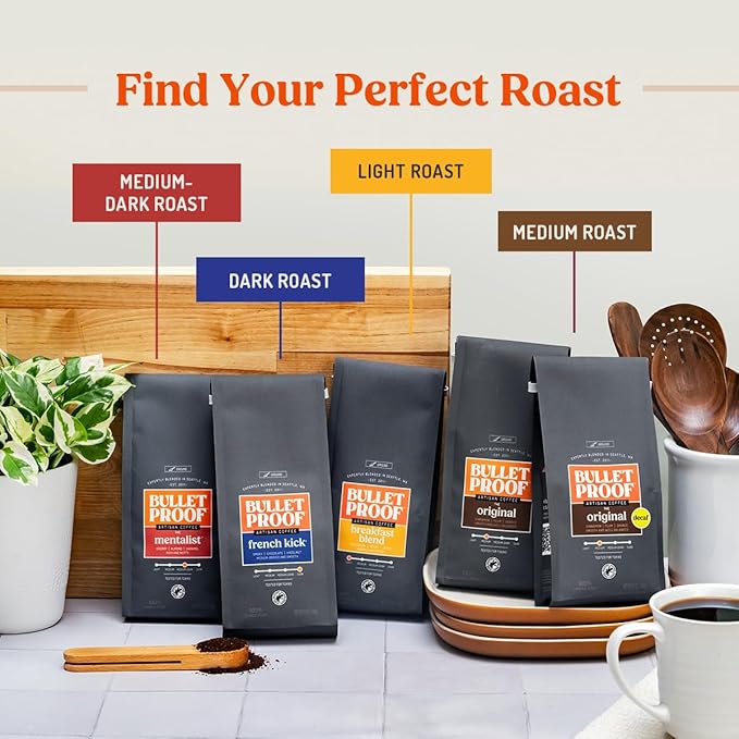 Bulletproof French Kick Dark Roast Single Serve Pods, 24 Count, 100% Arabica Coffee, Clean Coffee Tested for Toxins, Packaging May Vary