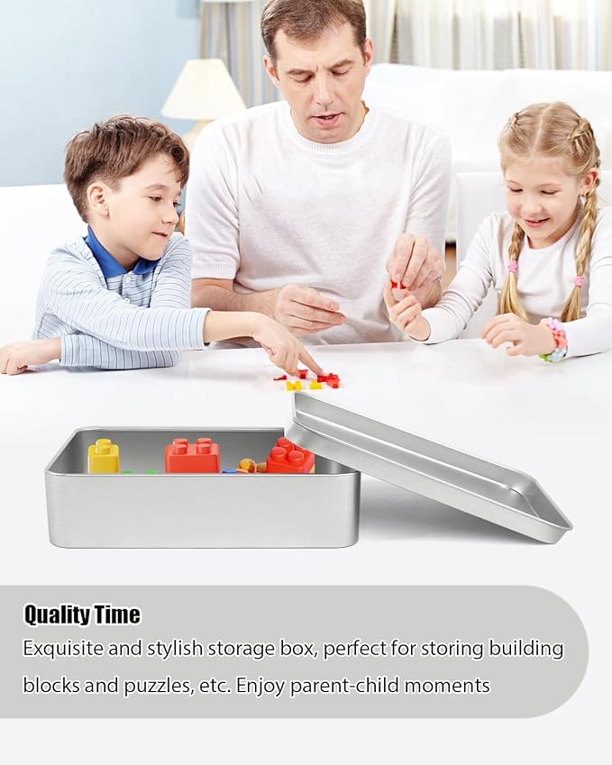 Metal Tins Box With Lid, 8 Pack Cookie Tins With Lids Tin Containers With Lids For Treats, Gifts, Favors, Candle And Crafts (4.2 x 2.75 x 1.57)