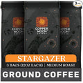 Copper Moon Ground Coffee, Stargazer Blend, Medium Roast, 3 Bags (12 oz. Each)