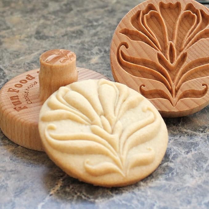 Wood Cookie Stamp, 2.5 Inch (Deco Flower CS-026)