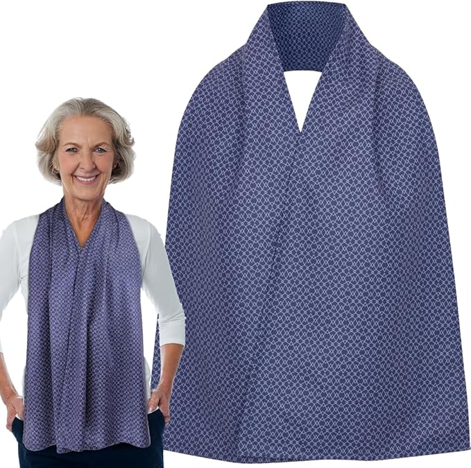 Adult Bib Scarf - Dignified Alternative to Bibs | Washable and Reusable Clothing Protectors for Eating