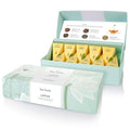 Tea Forte Lotus Petite Presentation Box Tea Gift Set Sampler, 10 Assorted Variety Handcrafted Pyramid Infuser Bags, Black, Green, Oolong, White, Herbal Blends