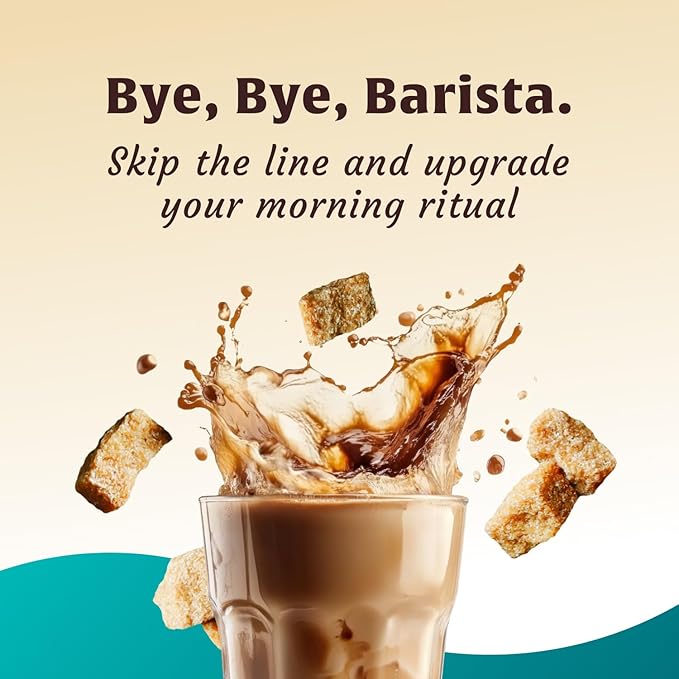 FlavCity Café Brown Sugar Latte - Flavored Instant Coffee Powder Mix with Grass-Fed Whole Milk & Real Molasses - Instant Latte Made from Real Ingredients - All In One, Just Add Water (20 Servings)
