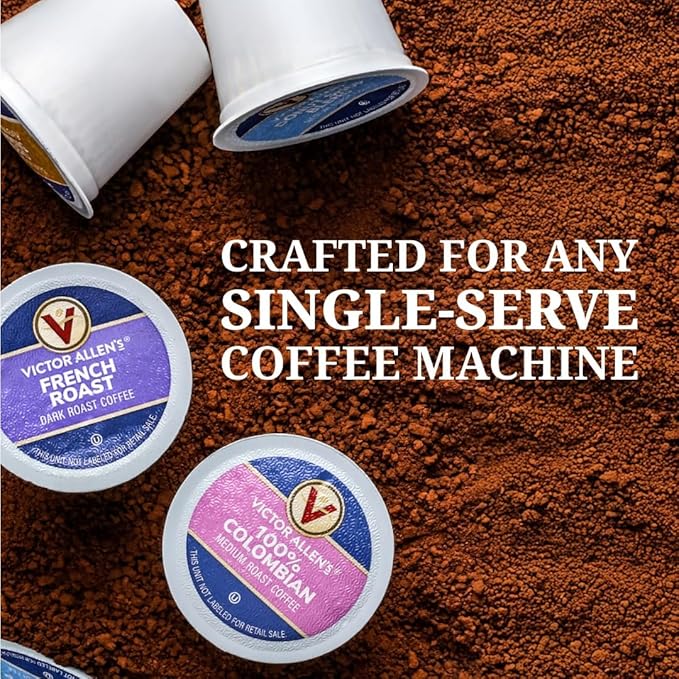 Victor Allen's Coffee French Roast, Dark Roast, 80 Count, Single Serve Coffee Pods for Keurig K-Cup Brewers