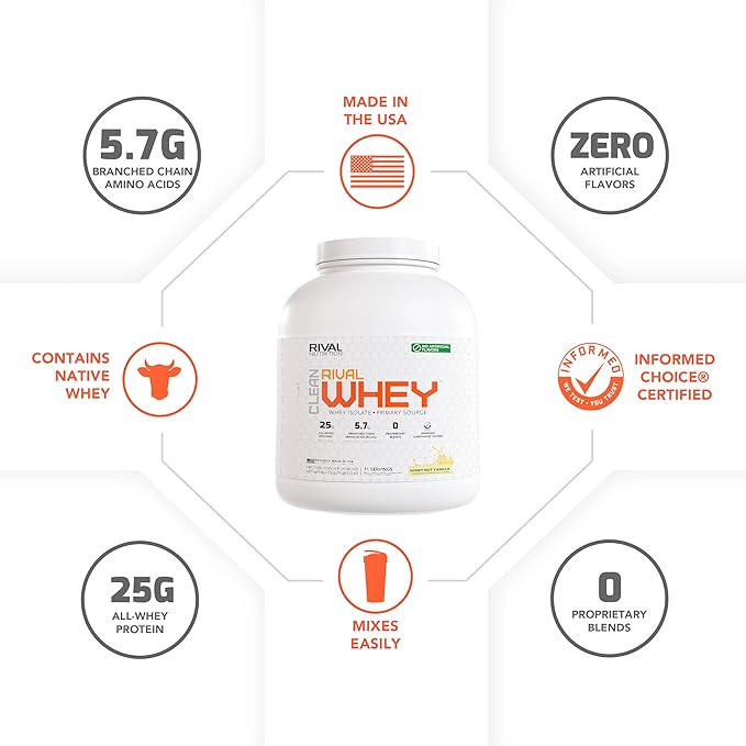 Naturally Flavored Rival Whey - Honey Nut Vanilla- 5lb