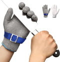Schwer ANSI A9 Cut Resistant Glove, Food Grade Stainless Steel wire Mesh Metal Gloves, Knife Cutting Gloves for kitchen Mandoline Slicing Butcher Meat Cutting Oyster Shucking Fish Fillet（L, 1 PCS）