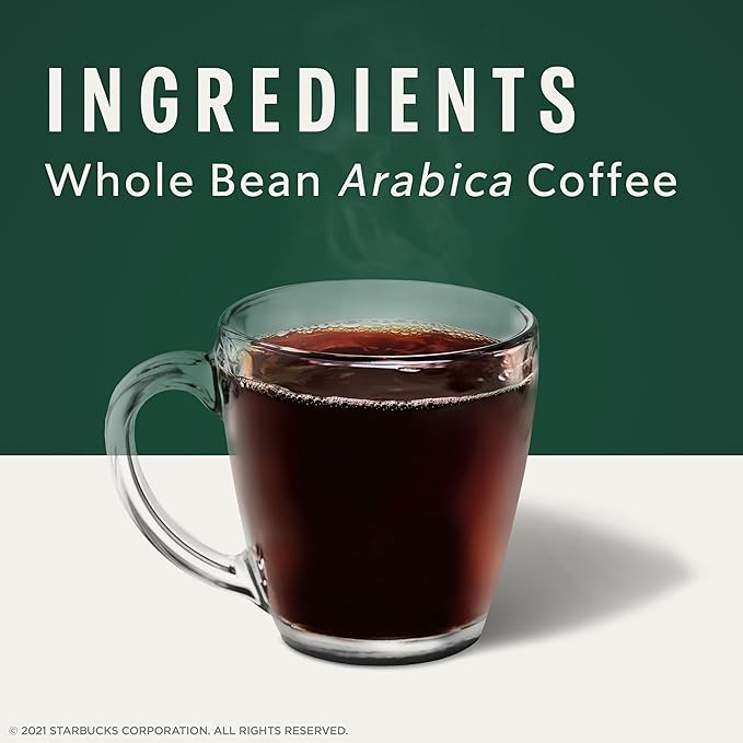 Starbucks Whole Bean Coffee, Dark Roast Coffee, Sumatra, 100% Arabica, 6 bags (12 oz each)