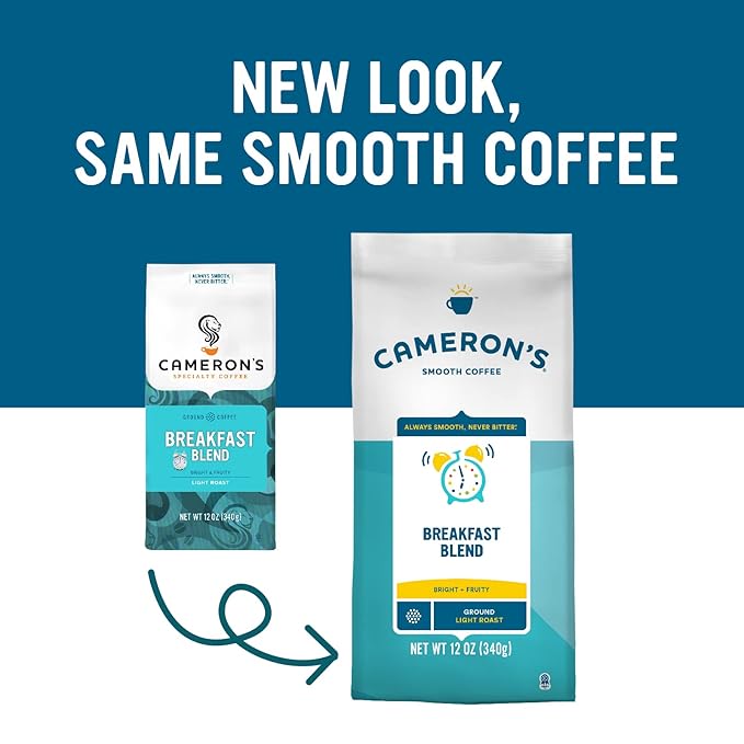 Cameron's Coffee Roasted Ground Coffee Bag, Breakfast Blend, 12 Ounce