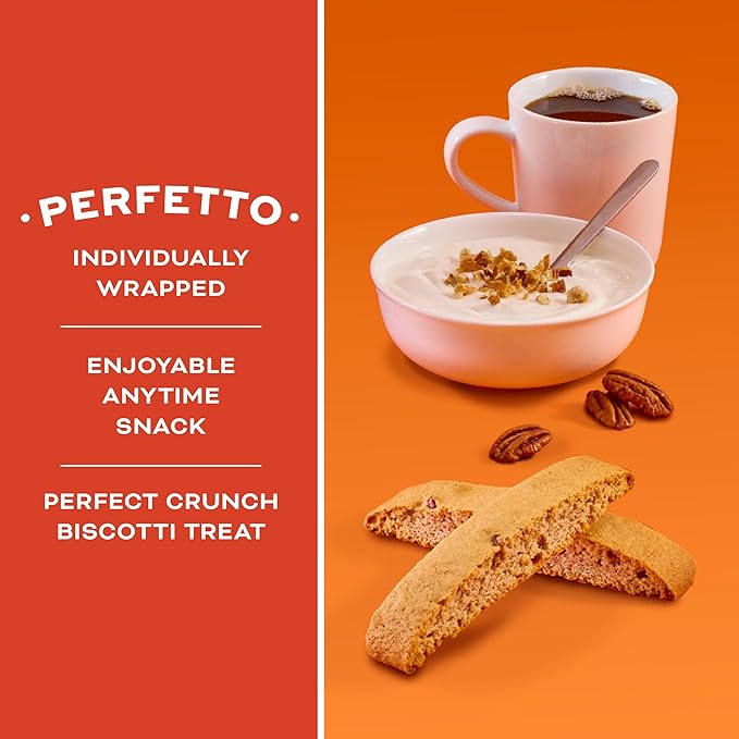 Nonni's Brown Butter Pecan Biscotti, Nutty Pecan Cookie with Rich Browned Butter Flavor, 8 Individually Wrapped Bakery Snacks, 5.52 oz, 3 Pack