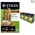Stash Tea Chai Green Tea - Caffeinated, Non-GMO Project Verified Premium Tea with No Artificial Ingredients, 20 Count (Pack of 6) - 120 Bags Total