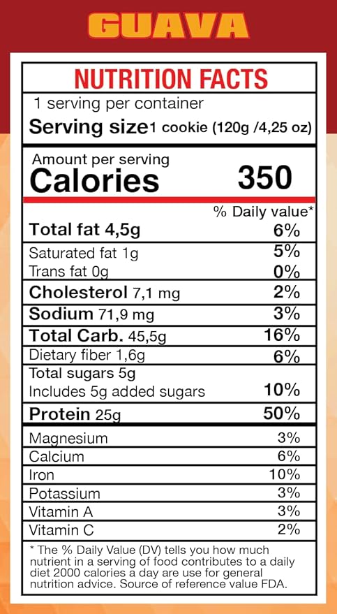 Become Strong High Protein Cookies, Apple Pie, 25g Protein, 3g Sugar, BNG Cookies (10 ct.) (Guava)