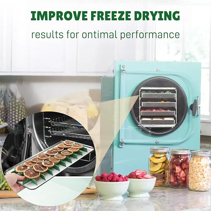 5 Sets Medium Freeze Dryer Tray Dividers Compatible with Harvest Right Trays, Freeze Dried Strawberrie Candy Fruit Dog Cat Treats Tray Dividers, Ideal Accessories for Freeze Dryer Owner(Green)