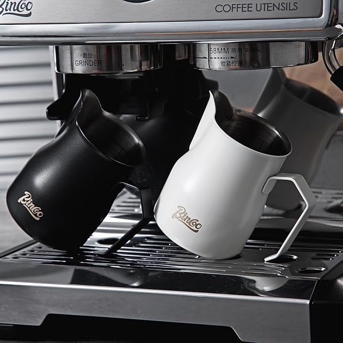 Milk Frothing Cup 450ML - Espresso Steaming Pitcher with Large Handle and Spout,Cappuccino Latte Art Cup for Barista and Home Cafe