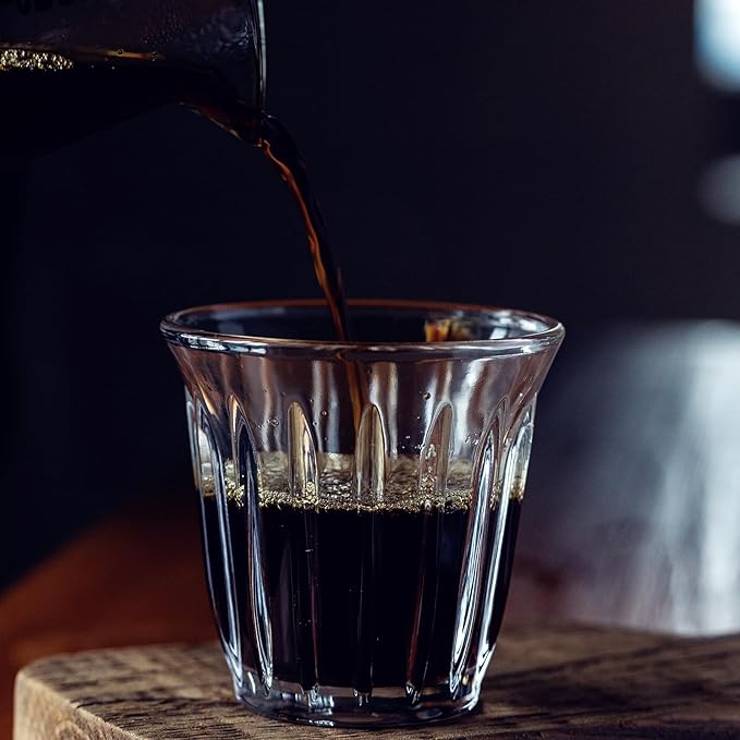 MHW-3BOMBER Shot Glasses Set of 6 Small Glass Cups 3OZ Latte Glasses for Espresso, Whiskey, Vodka, Spirits & Liquors G6190-0S