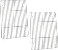 P&P CHEF Cooling Baking Rack Pack of 2, Stainless Steel Cooling Racks for Cooking Baking Roasting Grilling Drying, Dense Wires & Smooth Edge, Easy to clean, Silver, 11.6" x 9"