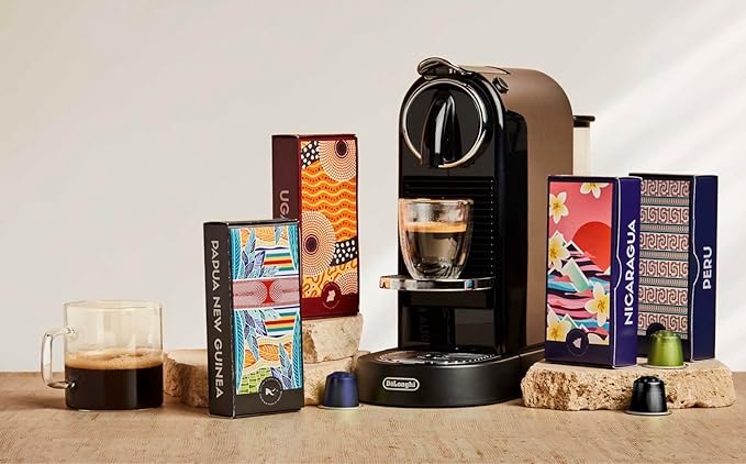 Atlas Coffee Club Espresso Pods Compatible with Nespresso Original– Medium Roast (10 Count)– Aluminum Capsules from India– Intensity 8