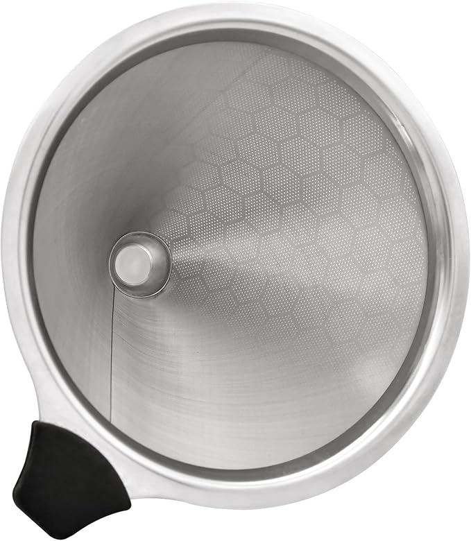 Pour Over Coffee Filters Compatible with Hario V60 02 03 & Chemex - Reusable Stainless Steel Permanent Filter Cone Dripper Coffee Maker and Bar Accessories