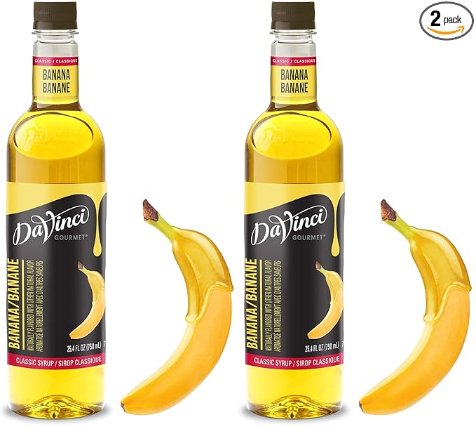 DaVinci Gourmet Classic Banana Syrup, 25.4 Fl Oz (Pack of 2)