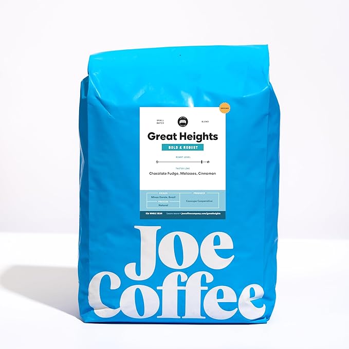Joe Coffee Company - Great Heights Ground Specialty Coffee, 5 lb Bag | NYC Roaster, Rainforest Alliance Certified, Kosher, Climate-Friendly