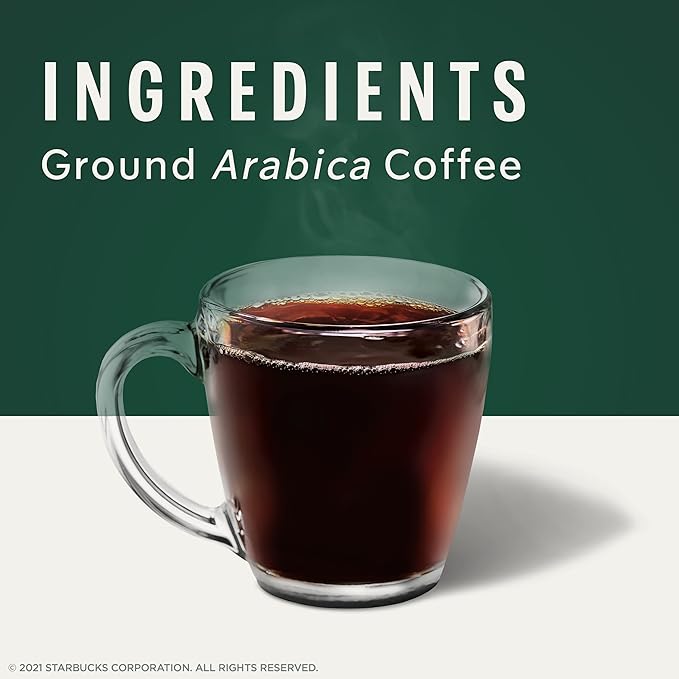 Starbucks K-Cup Coffee Pods, Medium Roast Coffee, Pike Place Roast for Keurig Brewers, 100% Arabica, 6 boxes (60 pods total)