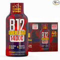 B12 Overload Extra Strength Energy Shot – Pomegranate – 260mg Caffeine, 14000% B12, Electrolytes – Energy & Vitality Support – Zero Sugar No Calories – Vegan, Kosher, Gluten-Free – 1.93 fl oz, 48-Pack