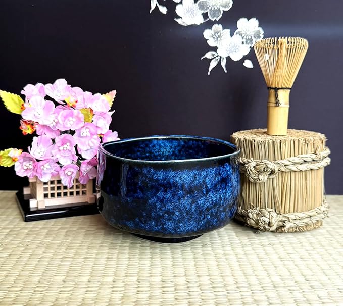 Japanese Traditional Handcrafted Mino Matcha Chawan Tea Bowl Cup Ceremony Tableware Pottery (Seikingama)