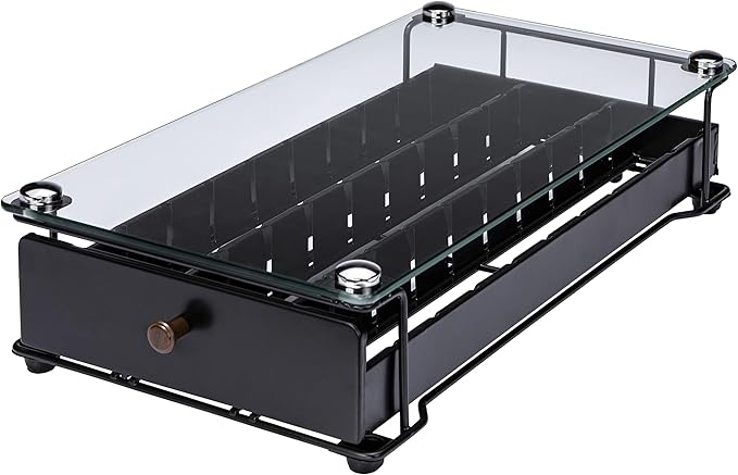 Rice rat Vertuo Capsule Holder Drawer for Nespresso With Glass (Class-30 Pods)