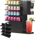 Flavor Pods Storage Holder for Ninja Thirsti Soda Machine, 4-Tier Organizer for Ninja Thirsty Flavor Pods, Hold 20 Flavor Water Drops, Space-saving & Easy to Access, Soda Maker Accessories