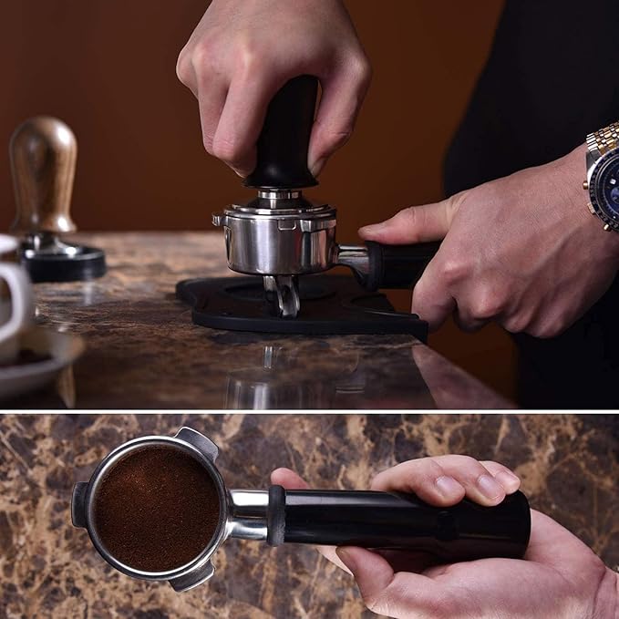 51mm Espresso Tamper and Espresso Puck Screen Set, Espresso Tamper with Calibrated Spring, Premium Barista Stainless Steel Coffee Tamper with Puck Screen, Espresso Handle Tamper for Espresso Machine