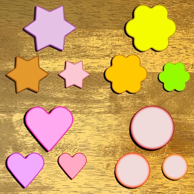Metal Cookie Cutters Set - Star Cookie Cutter Stainless Steel Round Biscuit Cutter Heart Small Star Cookie Cutters Mini Flower Molds Cutter for Baking (20 Round Heart Flower Star Cookie Cutters)