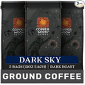 Copper Moon Ground Coffee, Dark Sky Blend, Dark Roast, 3 Bags (12 oz. Each)