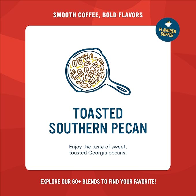 Cameron's Coffee Roasted Ground Coffee Bag, Flavored, Toasted Southern Pecan, 64 Ounce, (Pack of 1)