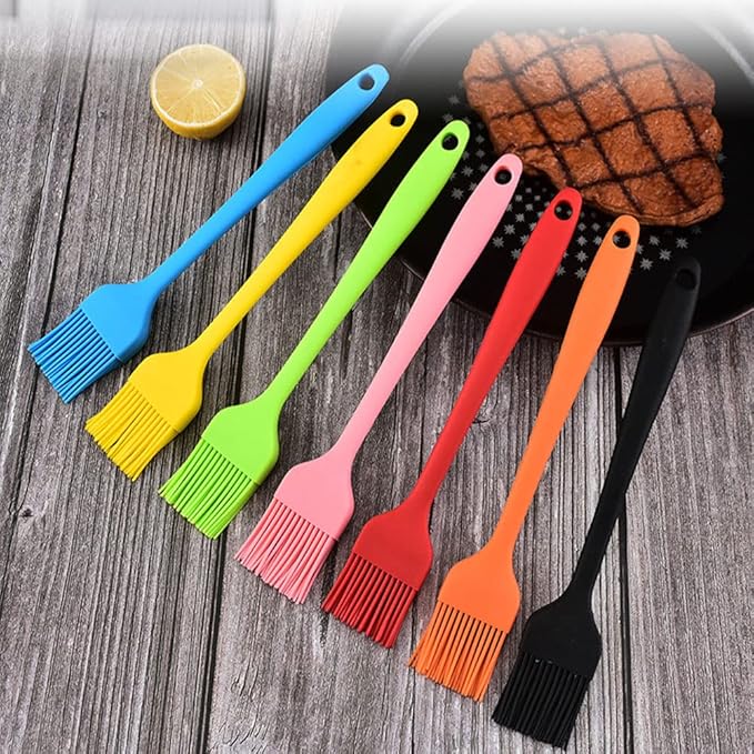 Silicone brush, Oil Brush for BBQ Kitchen Cooking Baking and Grilling (2 PCS,red)