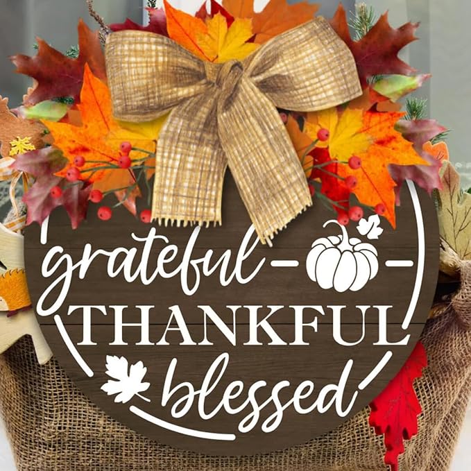 Fall Stencils for Painting on Wood 12” Happy Thanksgiving Stencil Hello Pumpkin Autumn Stencils for Painting on Porch Wall Fabric Wreath