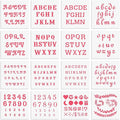 6x6in Alphabet Letter & Number Cookie Stencils for Royal Icing & Sugar Cookie Decoration - 16 Pcs Assorted Sizes