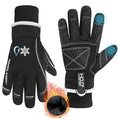 HANDLANDY Waterproof Insulated Work Gloves, 3M Thinsulate Thermal Winter Gloves for Men Women Touch Screen, Warm Ski Snowboard Cold Weather Gloves (Black, Large)
