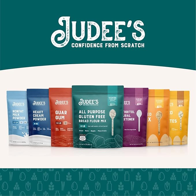 Judee's Lemon Curd and Mousse Mix, 1.5 lb - Gluten-Free and Nut-Free - Ideal Addition to Desserts and Baked Goods - With Easy-to-Follow Instructions – Made in USA