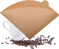 Exle Coffee Filter - V shape Cone Coffee Filters - Natural Drip Disposable Paper Filters 2-4 Cup - 100 ct - Brewing with Exle Coffee Filter - 100% Wood - Brown - Pour over coffee maker