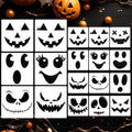 Halloween Stencils Pumpkin Face Stencils Reusable Ghost Face Stencil for Painting on Wood Fabrics DIY Crafts Decor