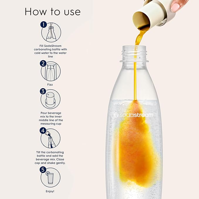 SodaStream Bubly Burst Peach Mango Drink Mix (440ml, Pack of 4)